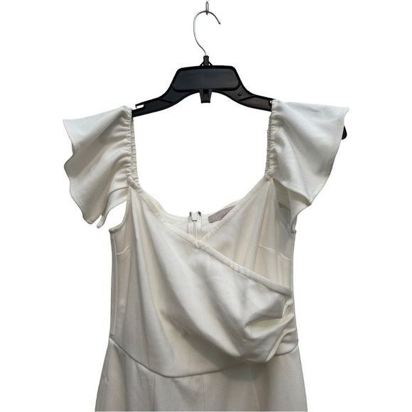 CHELSEA 28 OFF THE SHOULDER JUMPSUIT IN IVORY CLOUD - Picture 5 of 13